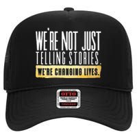 Not Just Telling Stories Were Changing Lives Dhar Mann Fam High Crown Mesh Back Trucker Hat