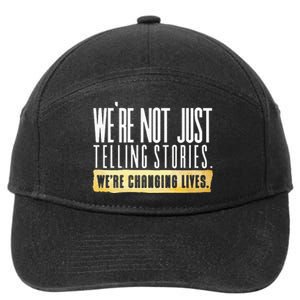 Not Just Telling Stories Were Changing Lives Dhar Mann Fam 7-Panel Snapback Hat