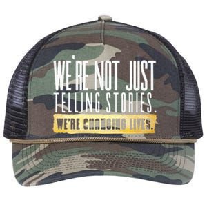 Not Just Telling Stories Were Changing Lives Dhar Mann Fam Retro Rope Trucker Hat Cap