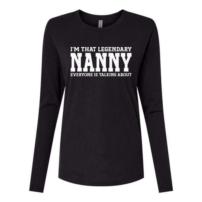 Nanny Job Title Employee Womens Cotton Relaxed Long Sleeve T-Shirt