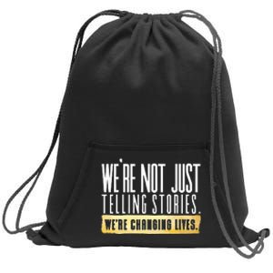 Not Just Telling Stories Were Changing Lives Dhar Mann Fam Sweatshirt Cinch Pack Bag