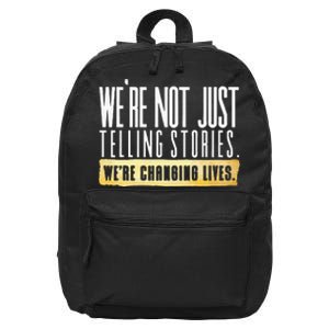 Not Just Telling Stories Were Changing Lives Dhar Mann Fam 16 in Basic Backpack