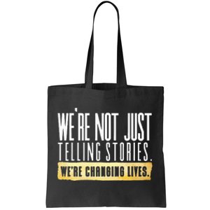 Not Just Telling Stories Were Changing Lives Dhar Mann Fam Tote Bag