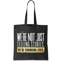 Not Just Telling Stories Were Changing Lives Dhar Mann Fam Tote Bag