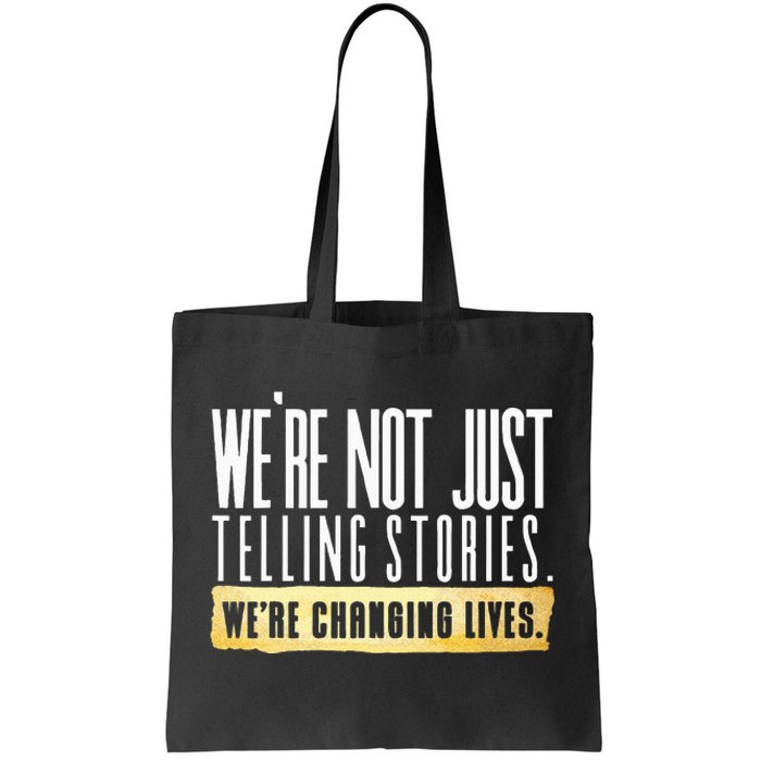 Not Just Telling Stories Were Changing Lives Dhar Mann Fam Tote Bag