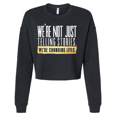Not Just Telling Stories Were Changing Lives Dhar Mann Fam Cropped Pullover Crew