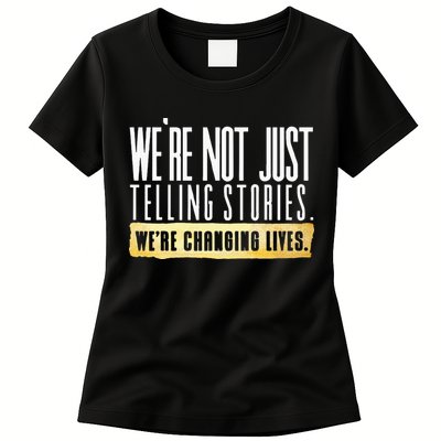 Not Just Telling Stories Were Changing Lives Dhar Mann Fam Womens T-Shirt