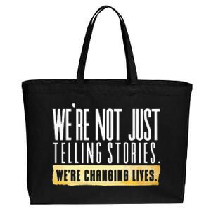 Not Just Telling Stories Were Changing Lives Dhar Mann Fam Cotton Canvas Jumbo Tote