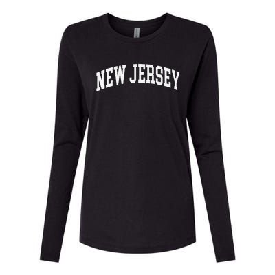 New Jersey Throwback Design Classic Womens Cotton Relaxed Long Sleeve T-Shirt