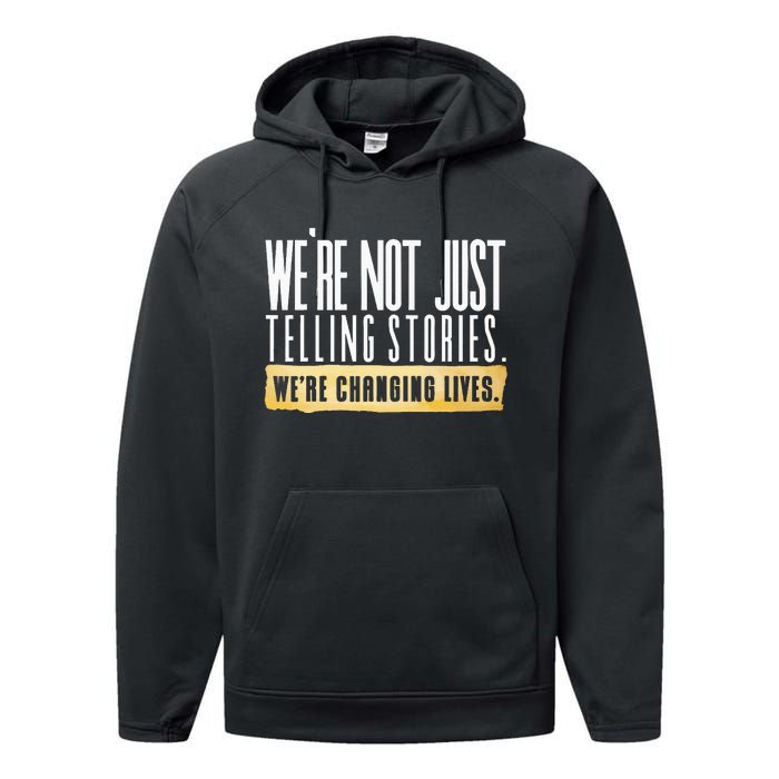 Not Just Telling Stories Were Changing Lives Dhar Mann Fam Performance Fleece Hoodie