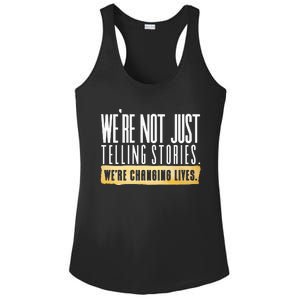 Not Just Telling Stories Were Changing Lives Dhar Mann Fam Ladies PosiCharge Competitor Racerback Tank