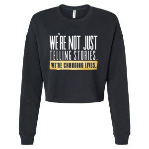 Not Just Telling Stories Were Changing Lives Dhar Mann Fam Cropped Pullover Crew