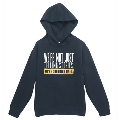 Not Just Telling Stories Were Changing Lives Dhar Mann Fam Urban Pullover Hoodie