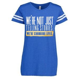 Not Just Telling Stories Were Changing Lives Dhar Mann Fam Enza Ladies Jersey Football T-Shirt