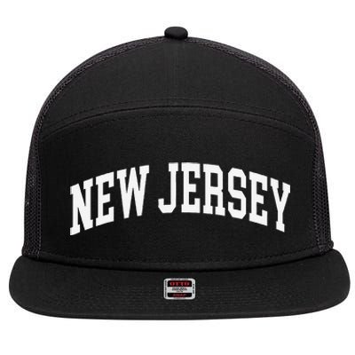 New Jersey Throwback Design Classic 7 Panel Mesh Trucker Snapback Hat