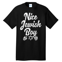 Nice Jewish Ugly Hanukkah Sweater Chanukah Jew Gift  Tall T-Shirt