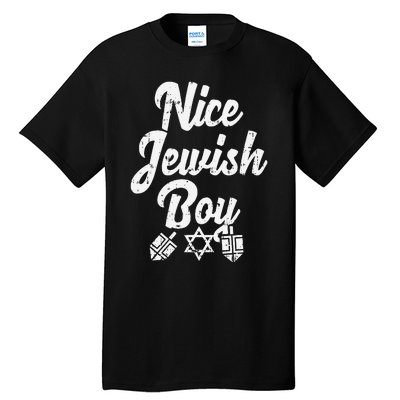 Nice Jewish Ugly Hanukkah Sweater Chanukah Jew Gift  Tall T-Shirt