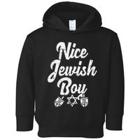 Nice Jewish Ugly Hanukkah Sweater Chanukah Jew Gift  Toddler Hoodie