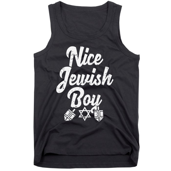 Nice Jewish Ugly Hanukkah Sweater Chanukah Jew Gift  Tank Top