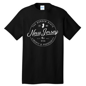 New Jersey  Us State Travel Vacation S Nj Usa Tall T-Shirt