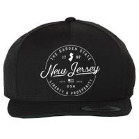 New Jersey  Us State Travel Vacation S Nj Usa Wool Snapback Cap