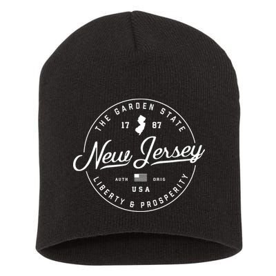 New Jersey Us State Travel Vacation Shirts Nj Usa Short Acrylic Beanie