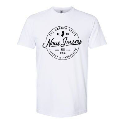 New Jersey Us State Travel Vacation Shirts Nj Usa Softstyle® CVC T-Shirt