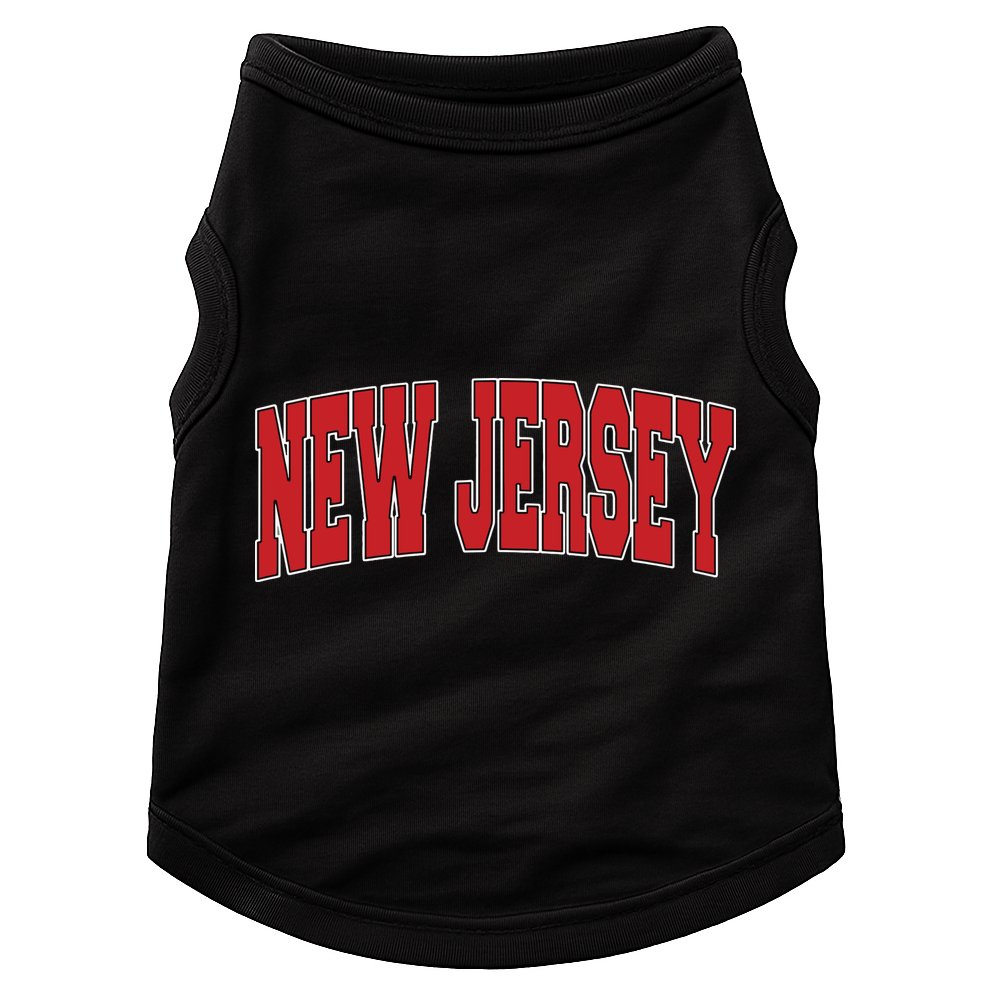 New Jersey Usa State Nj Varsity Style Vintage Sports Doggie Tank