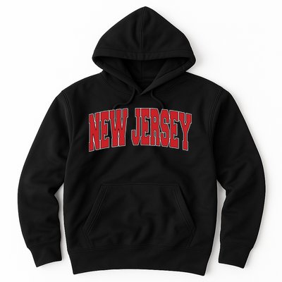 New Jersey Usa State Nj Varsity Style Vintage Sports Hoodie
