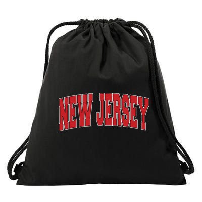 New Jersey Usa State Nj Varsity Style Vintage Sports Drawstring Bag