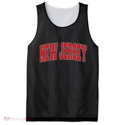New Jersey Usa State Nj Varsity Style Vintage Sports Mesh Reversible Basketball Jersey Tank