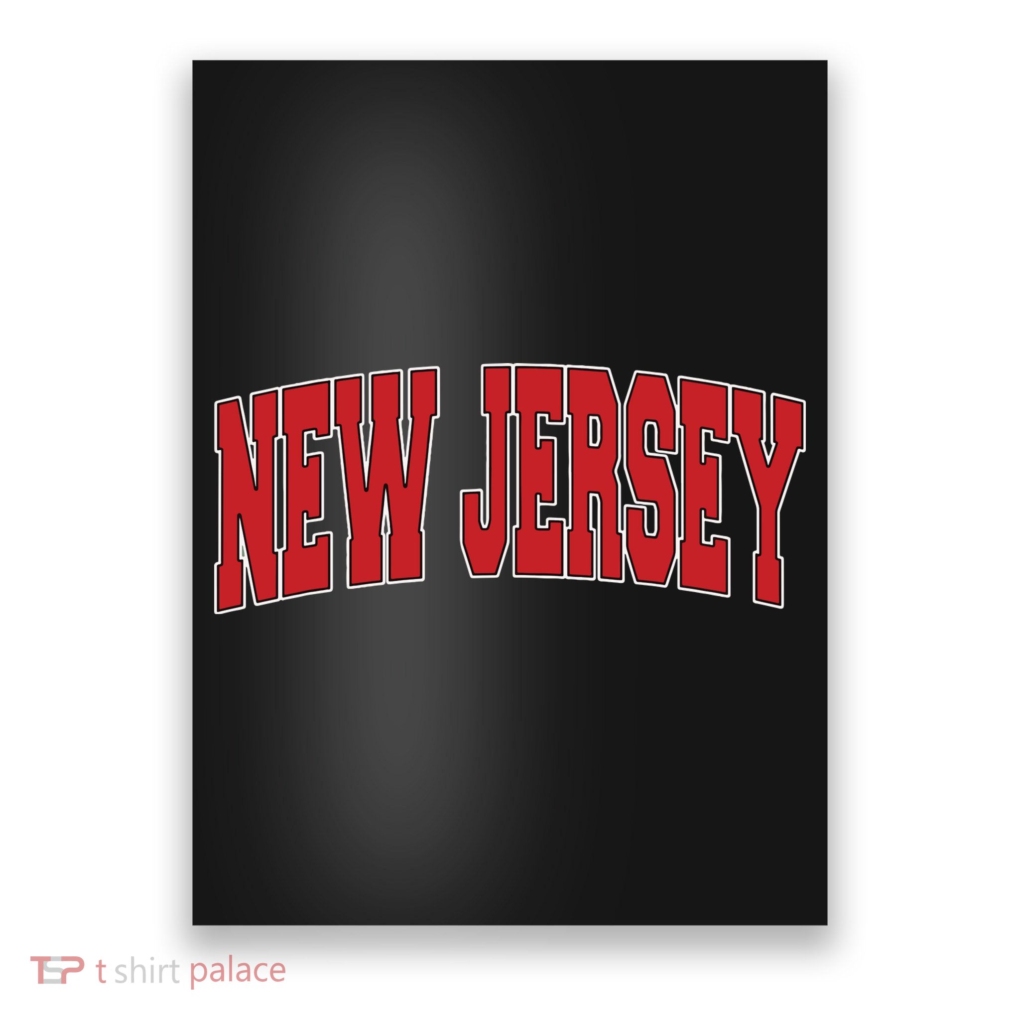 New Jersey Usa State Nj Varsity Style Vintage Sports Poster