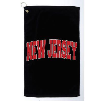 New Jersey Usa State Nj Varsity Style Vintage Sports Golf Towel