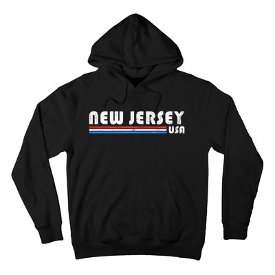 New Jersey Usa Retro Vintage State Hoodie