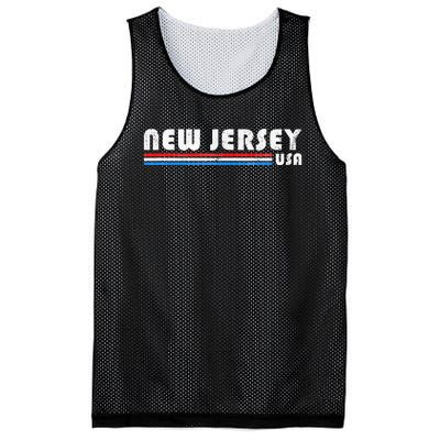 New Jersey Usa Retro Vintage State Mesh Reversible Basketball Jersey Tank