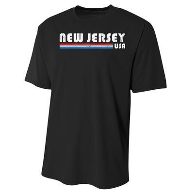 New Jersey Usa Retro Vintage State Performance Sprint T-Shirt