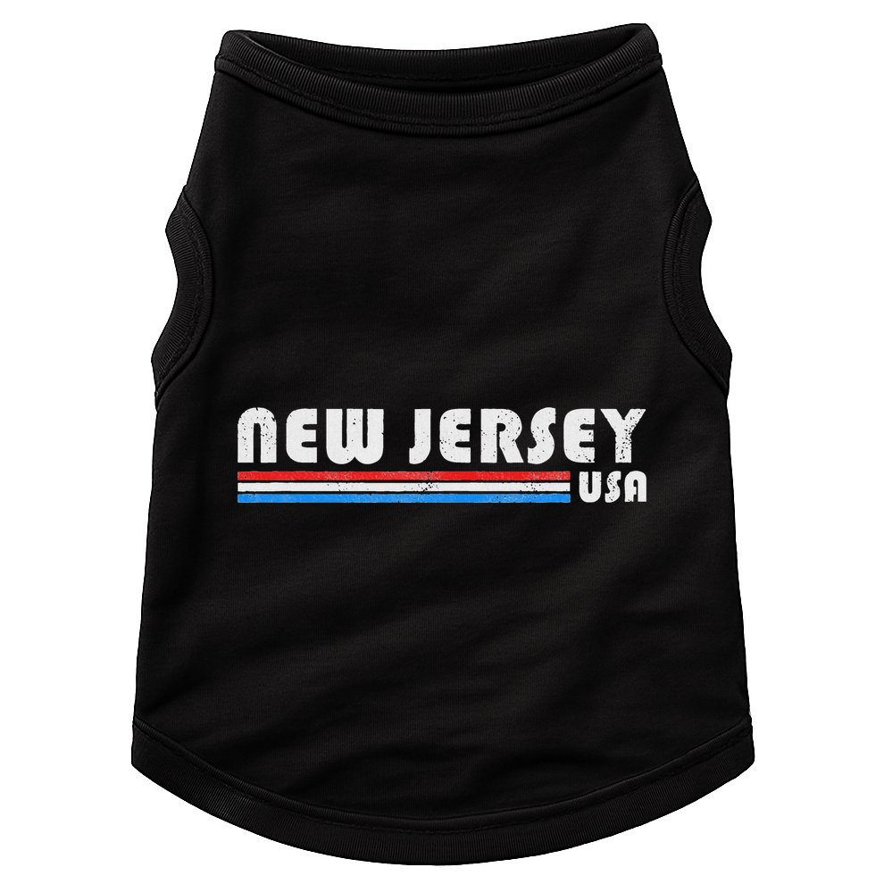 New Jersey Usa Retro Vintage State Gift Doggie Tank