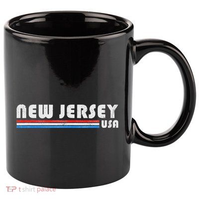 New Jersey Usa Retro Vintage State Gift 11oz C Handle Ceramic Mug