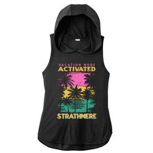 New Jersey Vacation Mode Activated Strathmere Great Gift Ladies PosiCharge Tri-Blend Wicking Draft Hoodie Tank