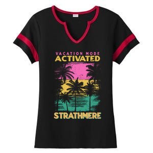 New Jersey Vacation Mode Activated Strathmere Great Gift Ladies Halftime Notch Neck Tee