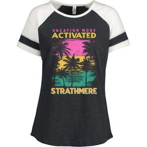 New Jersey Vacation Mode Activated Strathmere Great Gift Enza Ladies Jersey Colorblock Tee