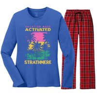 New Jersey Vacation Mode Activated Strathmere Great Gift Women's Long Sleeve Flannel Pajama Set 