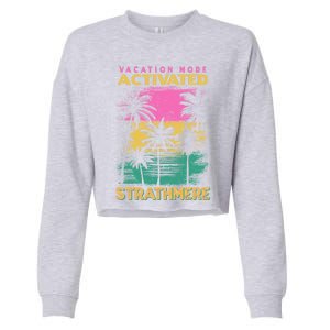 New Jersey Vacation Mode Activated Strathmere Great Gift Cropped Pullover Crew