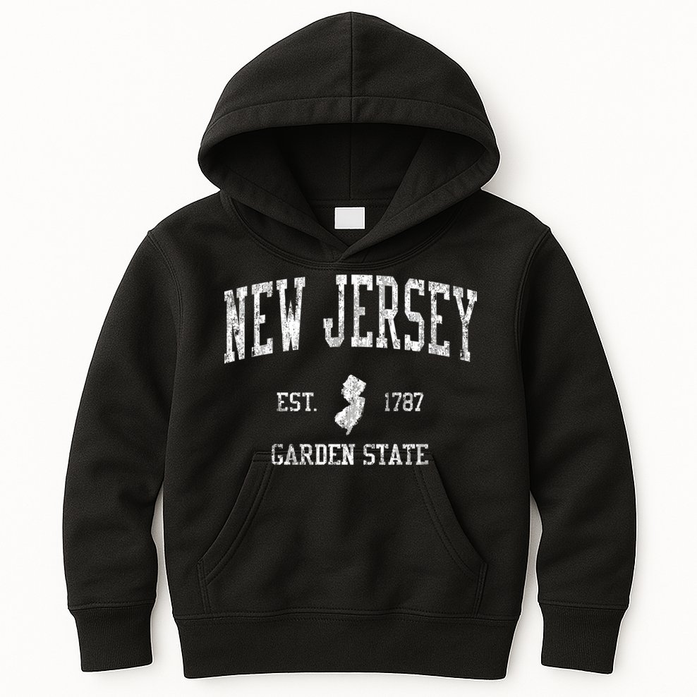 New Jersey Vintage Sports Kids Hoodie