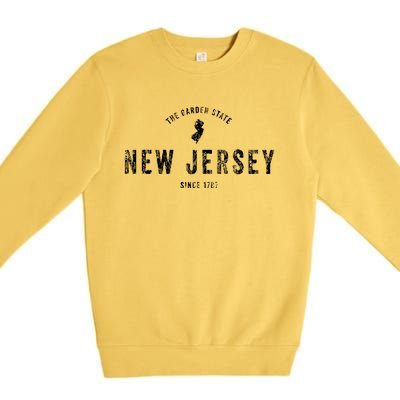 New Jersey Vintage Sports Design Retro Nj Premium Crewneck Sweatshirt