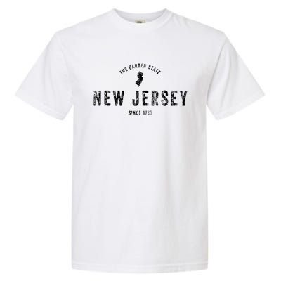 New Jersey Vintage Sports Design Retro Nj Garment-Dyed Heavyweight T-Shirt