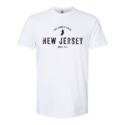 New Jersey Vintage Sports Design Retro Nj Softstyle CVC T-Shirt