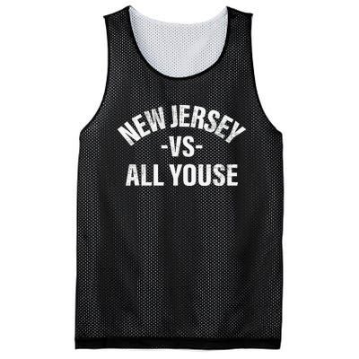 New Jersey Vs All Youse Funny Jersey Slang Mesh Reversible Basketball Jersey Tank