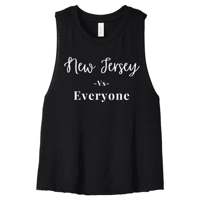 New Jersey Vs Everyone Women's Racerback Cropped Tank