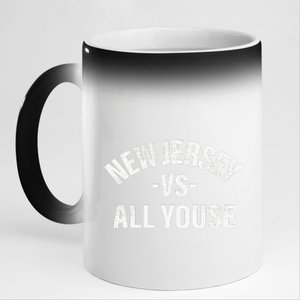 New Jersey Vs All Youse Funny Jersey Slang 11oz Black Color Changing Mug